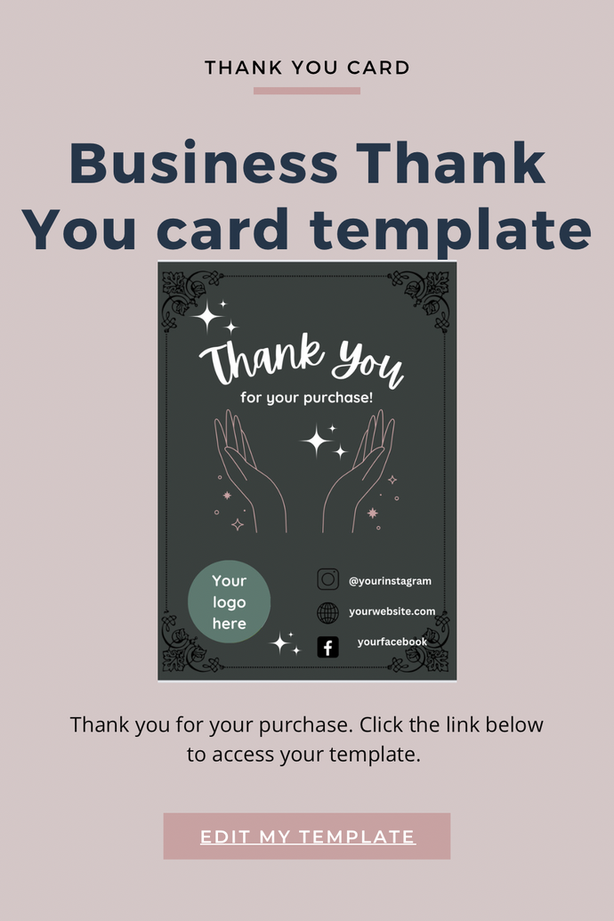 Business Thank You card template