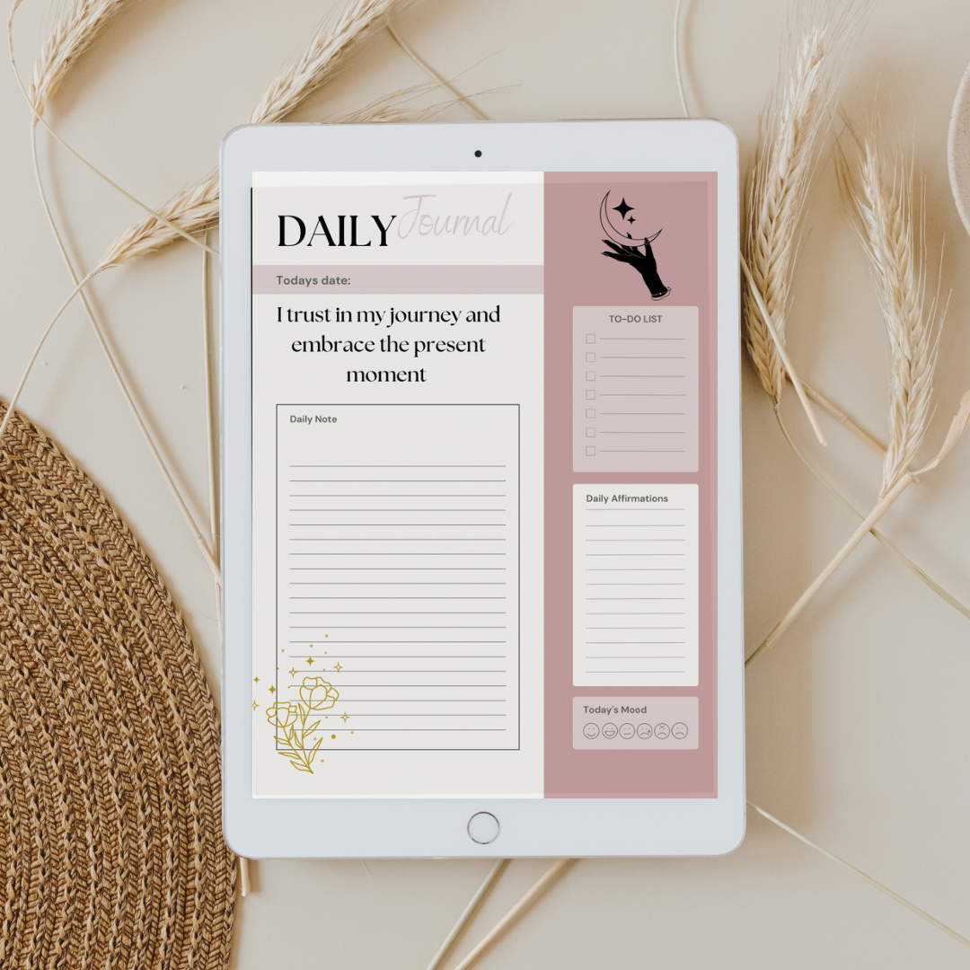 Daily journal with affirmations – Midnight Cottage Co