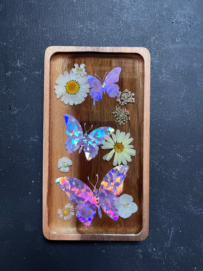 Lilac butterfly tray
